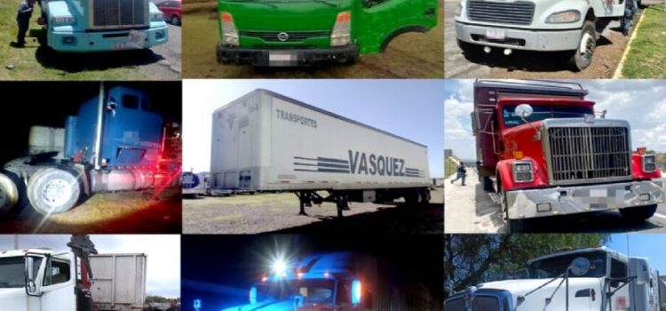 Recuperan tráileres y camiones con reporte de robo en Hidalgo