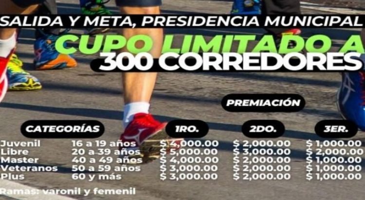 Carrera Nocturna en Tulancingo, el próximo 15 de septiembre