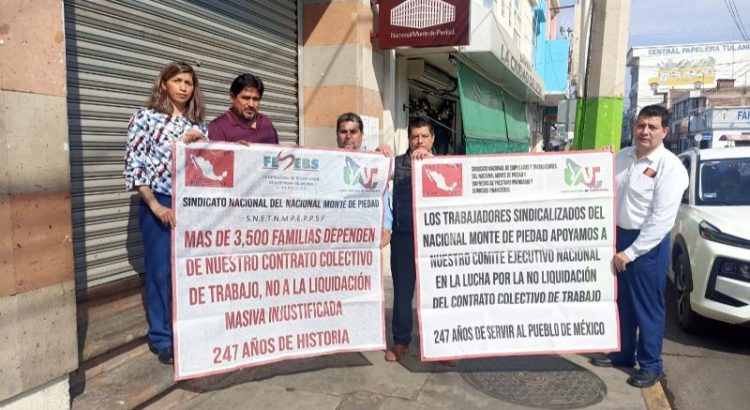 Acusan empleados cierre irregular de Montepío Tulancingo