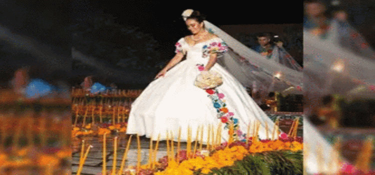 Colección de vestidos de novia bordados para proyectar cultura de la huasteca de Hidalgo