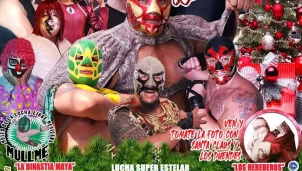 Función de Lucha Libre en Navidad en Pachuca