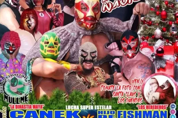 Función de Lucha Libre en Navidad en Pachuca