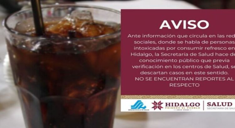 Secretaría de Salud desmiente rumor sobre intoxicación con refresco en Hidalgo