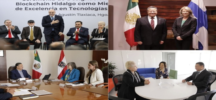Gobernador de Hidalgo se reúne con embajadores de Finlandia, Australia, Suiza, Argentina y Chile