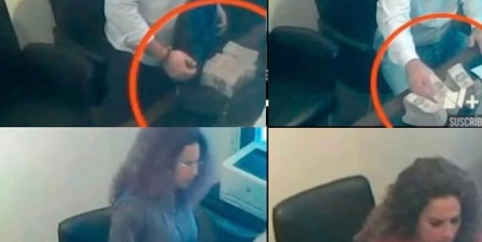 Exhiben a funcionarios de Layda Sansores recibiendo fajos de billetes; Amlo minimiza el escándalo