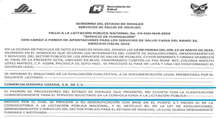 Contratos ganaron millones de pesos en empresas fantasma de Hidalgo