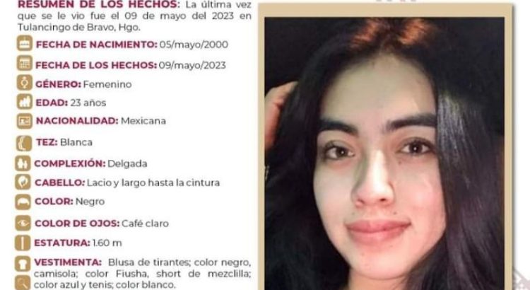 Desaparece Daniela Escorcia en Tulancingo, emiten ficha de búsqueda