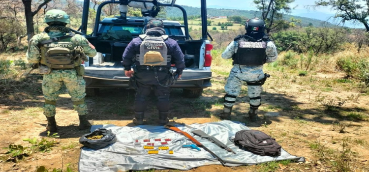 Seguridad Pública  localiza armas, municiones y sustancias tóxicas en Hidalgo