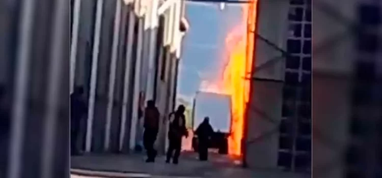 Explota pipa de gas dentro de una fábrica de textiles en Tulancingo