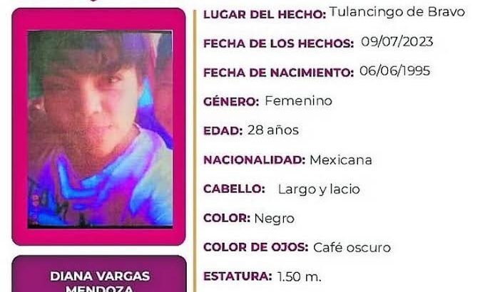 Buscan a Diana, desapareció en Tulancingo