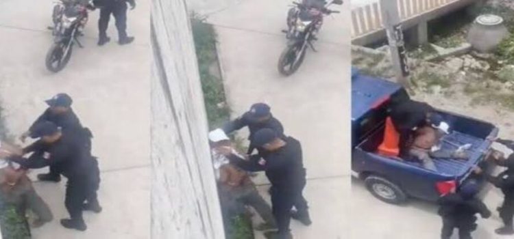 Suspenden a policías que golpearon a un hombre en Hidalgo