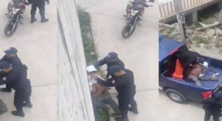 Suspenden a policías que golpearon a un hombre en Hidalgo