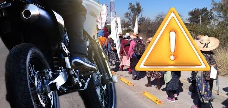 Atropella motociclista a peregrinos que iban a Feria de Tulancingo