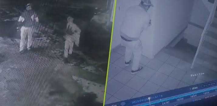 Graban cámaras de vídeo vigilancia intento de robo en céntrico edificio de Tulancingo