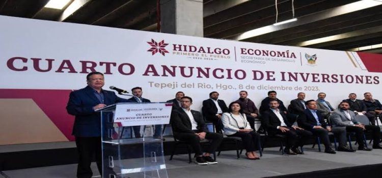 Inversión privada en Hidalgo generará más de 32 mil empleos directos e indirectos