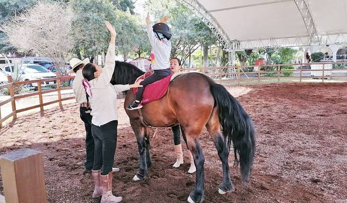 Ofrecen terapia con caballos en Tulancingo