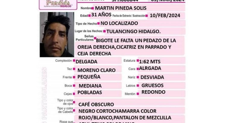 Localizan a Elizabeth pero desaparece Martín