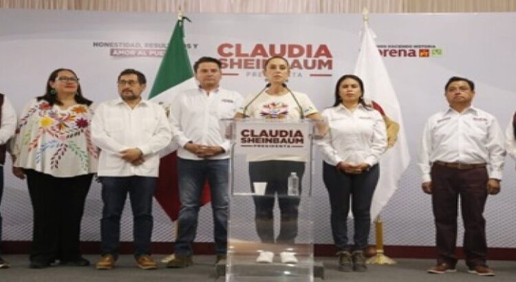 Desconoce Claudia Sheinbaum conflicto entre PT y Morena en Hidalgo