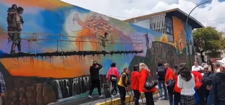 Inauguran mural en conmemoración de zona arqueológica de Tulancingo