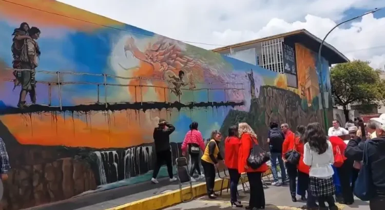 Inauguran mural en conmemoración de zona arqueológica de Tulancingo