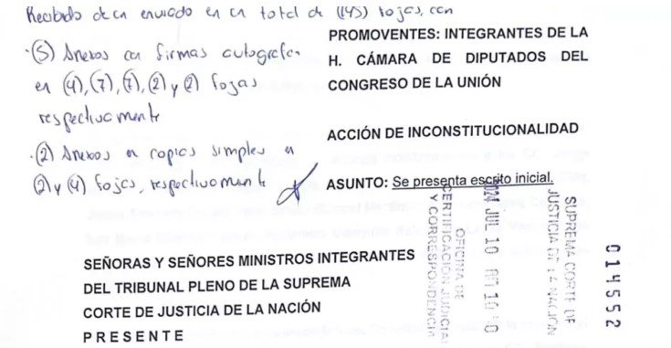 Oposición parlamentaria impugna reformas a leyes de Amparo y de Amnistía