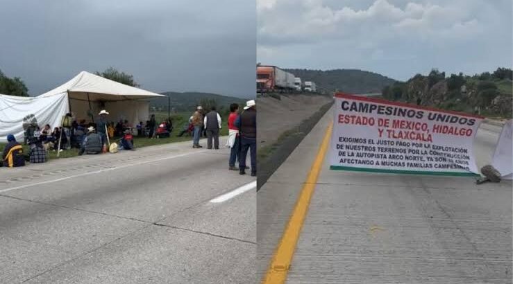 Arco Norte sigue cerrado por ejidatarios en tramo Pachuca-Tulancingo