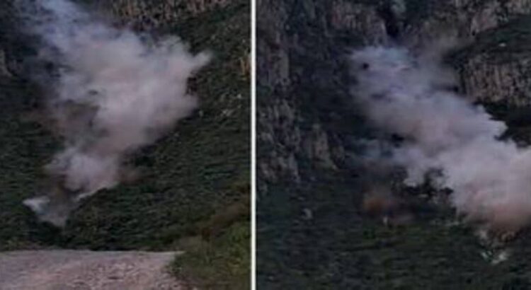 Captan espectacular derrumbe en cerro del valle del mezquital, Hidalgo