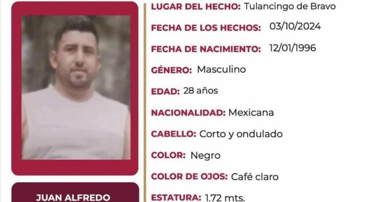 Desaparece otro tulancinguense, es el caso número 81 de personas sin localizar