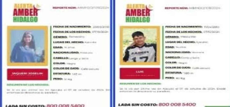 Dos adolescentes de 14 años son reportados como desaparecidos en Hidalgo