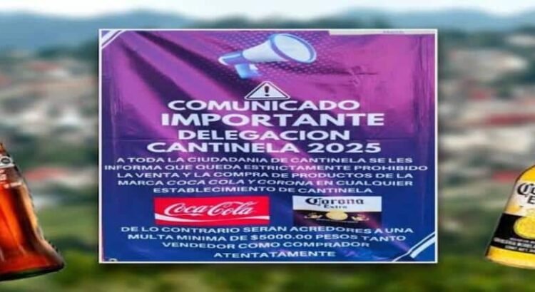 Prohíbe pueblo de Hidalgo consumo ¡de la Coca Cola!