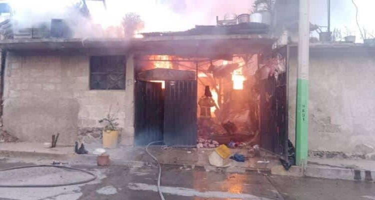 Incendio en vivienda de Tulancingo causa pérdidas materiales