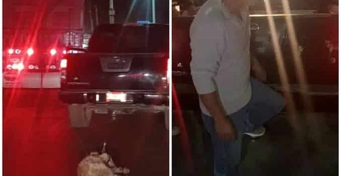 Detienen a sujeto que arrastraba con su camioneta a un perrito en Tulancingo