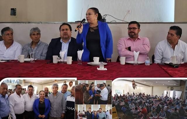 Lorena García Cázares se reúne con 700 transportistas del valle de Tulancingo