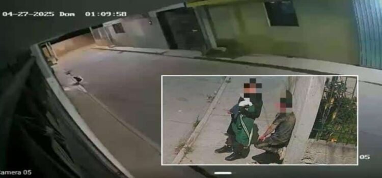 Cámara capta momento en que hombre es asesinado a puñaladas en Hidalgo