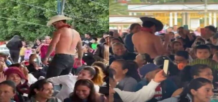Con strippers, festejan a madres de familia acompañadas de niños en Hidalgo