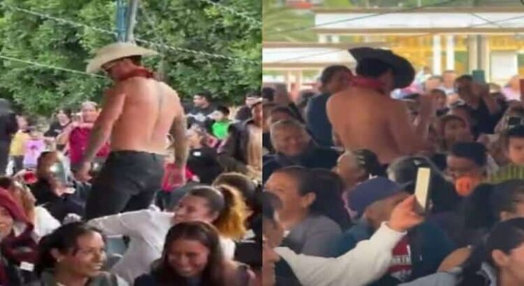 Con strippers, festejan a madres de familia acompañadas de niños en Hidalgo