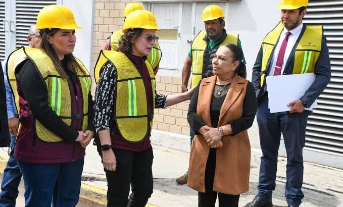 Supervisan obra de rehabilitación en calle Mariano Escobedo de Tulancingo