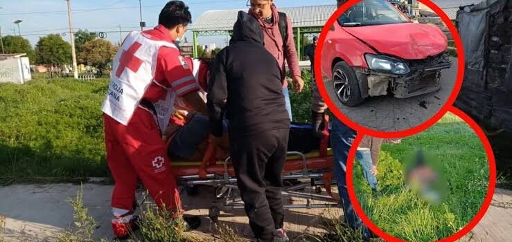 Motociclista impacta automóvil en Tulancingo