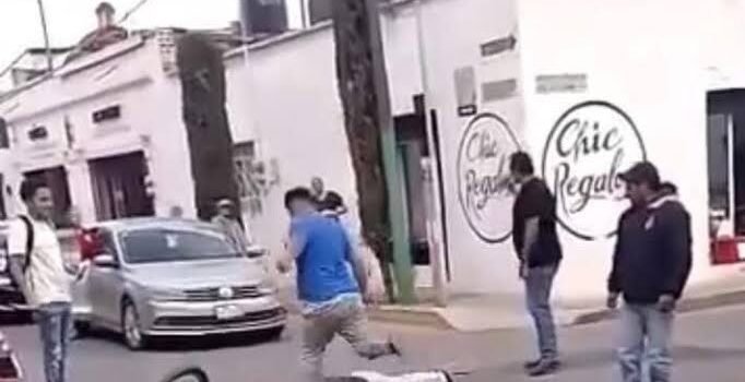 Ciclista lesionado tras incidente vial y presunta agresión en el centro de Tulancingo