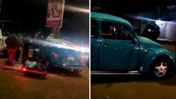 Tres lesionados deja choque entre auto y motociclista en Hidalgo