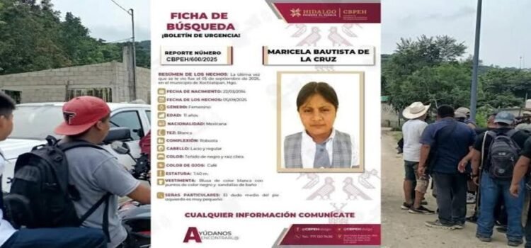 Hallan cadáver de niña desaparecida en Xochiatipan, Hidalgo
