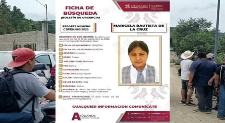 Hallan cadáver de niña desaparecida en Xochiatipan, Hidalgo