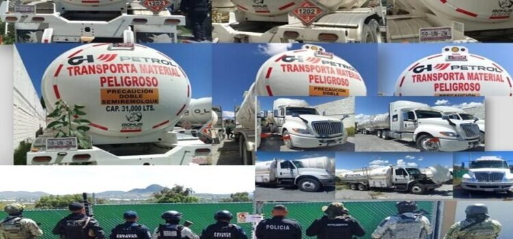 En operativo recuperan tractocamiones, pipas y tanques robados en Hidalgo