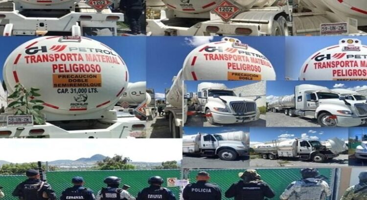 En operativo recuperan tractocamiones, pipas y tanques robados en Hidalgo