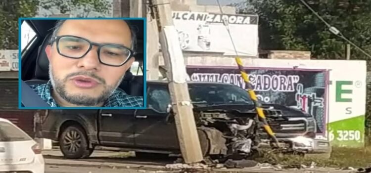 Presidente del PRI sufre accidente tras recorrer zonas afectadas de Hidalgo