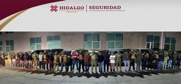 Caen 23 presuntos delincuentes durante operativo en Hidalgo
