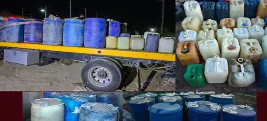 Aseguran combustible ilegal y medicamentos controlados tras cateo en Hidalgo